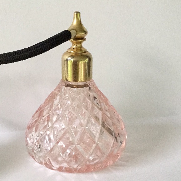 Vintage Pink Pressed Glass Perfume Bottle - Picture 6 of 8